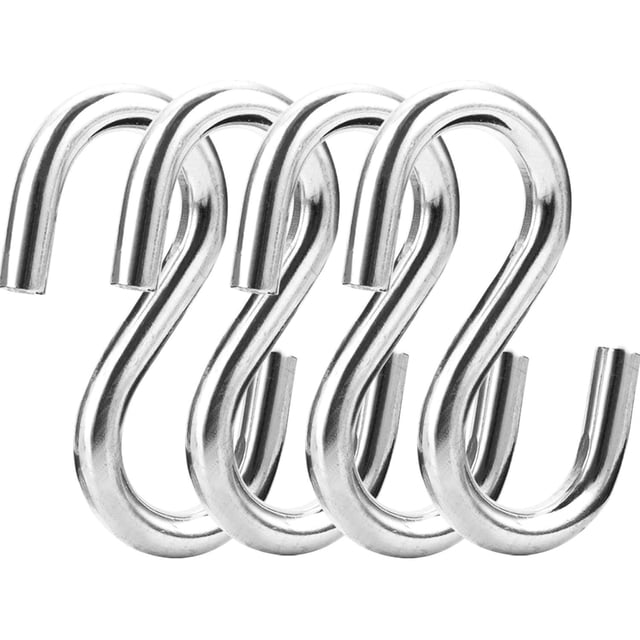 Ganchos en forma de S Ganchos colgantes S Percha de metal S, 3 pulgadas de largo (4 paquetes) Namotu DCF267