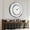 Silver, variant on LUVODI 32 inch Rround Crushed Diamond Wall Clock Silver Beveled Mirrored Clock for Wall Living Room Decor