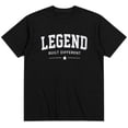 thumbnail image 4 of Men's Graphic T-Shirt, Legend Text Print, Short Sleeve, Crew Neck, Black, 4 of 9