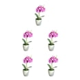 thumbnail image 1 of Advancent Plantas artificiales de bajo mantenimiento para amantes de la decoración del hogar y la fiesta Flor falsa falsa en maceta púrpura Type2 NO2, 1 of 6
