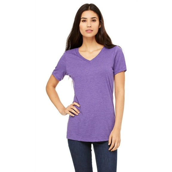 BELLA CANVAS Women's Relaxed Triblend Short Sleeve VNeck Tee 6415