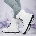 thumbnail image 5 of Gyexs Hiking Boots Women Waterproof Winter Snow Boots Outdoor Wear Walking Work Botas De Nieve Para Mujer White Size 7.5, 5 of 6