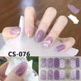 thumbnail image 4 of 14 Pcs Gradient Purple Nail Stickers For Daily & Commuter Use, No-bake Gel, Full Cover, For Women & Girls, Suitable For Both Long And Short Nails, 4 of 5