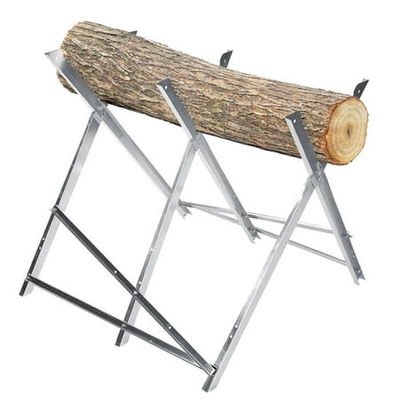HERCHR Folding Saw Horse Log Cutting Stand Fire Wood Support Bench 150kg Capacity for Home Workshop , Cutting Saw Stand, Folding Saw (Best Hand Saw For Cutting Logs)