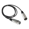 thumbnail image 3 of Micrófono Cable de conexión XLR Macho a hembra Cable de micrófono de extensión 1-20M - Negro 6 pies perfke Cable de micrófono, 3 of 6