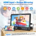 thumbnail image 2 of Reproductor de DVD para coche con pantalla dual con soporte para reposacabezas, reproductor de DVD portátil DESOBRY de 10,5 pulgadas para coche con entrada de disco tipo succión, reproduce una o dos p, 2 of 5