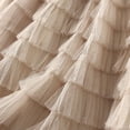 thumbnail image 4 of Women's Ruffle Tiered Tulle Long Skirt Elastic Waist Layered Pleated Sheer Mesh ALine Maxi Fairy Skirt for Party Prom, 4 of 5