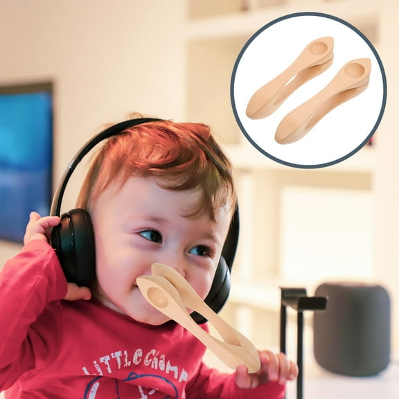 UPOUART 2PCS Wooden Musical Spoons for Kids - Educational Instrument Set to Develop Musical Sensitivity and Fun