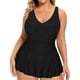 thumbnail image 4 of Trajes de baño de una pieza para mujer Talla Bikini para mujer Sin espalda con aberturas Traje de baño de cuello en V sólido Traje de baño para mujer, 4 of 9