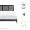 thumbnail image 4 of Modway Sirocco Rattan and Wood Full Platform Bed in Black, 4 of 10