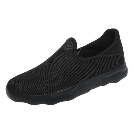 Yindaity Mens Slip On Shoes Mens Loafers Slip On Casual Shoes Driving Walking Sneakers Lightweight Comfortable Daily Flat Shoes for Outdoor Hiking (Black 10)