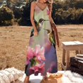 thumbnail image 2 of Flower Hummingbird Sleeveless Dress Woman Fashion Long Dresses Women's Summer Suit Dress Summer 2025 Women, 2 of 7