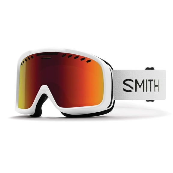 SMITH OPTICS Project Snow Goggles White with Red Sol-X Mirror Lens Adult