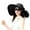 Black, variant on Women Summer Wide Brim Sun Hat with Flowing Ribbon Foldable Beach Sun Blocking for Travel Black
