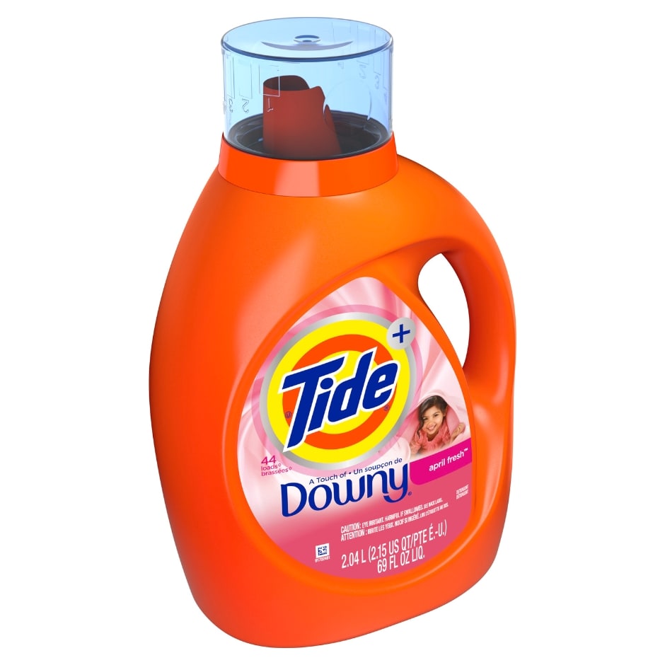 Tide + Downy April Fresh Liquid Laundry Detergent (Pack 3) - 132 Loads, 207fl