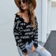 thumbnail image 1 of Jersey europeo y americano para mujer, suéter corto holgado con cuello en V, nuevo suéter con borlas para otoño e invierno 2023, 1 of 4