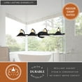 thumbnail image 5 of Akron 4 Light Matte Black with Gold Brass Industrial Bathroom Vanity Wall Fixture - Metal Shades, 5 of 12