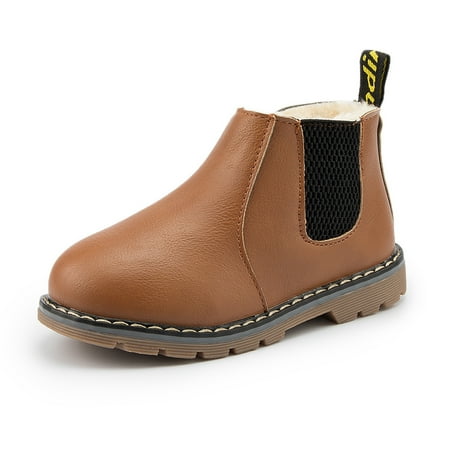 

Kids Girls Zipper Fleece Warm Boots Waterproof Short Ankle Shoe Autumn Winter