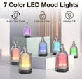 thumbnail image 2 of TopWell Glass Oil Diffuser Ultrasonic Aromatherapy Essential Oil Diffuser with Adjustable Mist Mode Safety Waterless Auto Shut-Off and 7-Color LED Night Lights for Woman Home Office Baby, 2 of 8
