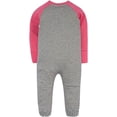 thumbnail image 2 of Nike Baby Girls Sportswear Graphic Footed Coverall 0-3 Months Dark Grey Heather/Pink, 2 of 2
