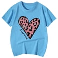 thumbnail image 4 of JAJAHO Girls Cute Graphic Tee For Kids Leopard Heart Print Short Sleeve T Shirts For Girl Casual Comfortable Daily Wear Ages 3-13 Years Trendy Tops, 4 of 4