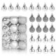 thumbnail image 3 of 24 bolas navideñas de 30 mm para decoración de árboles de Navidad, adornos para fiestas de Navidad y bodas, 3 of 5