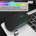 thumbnail image 7 of 2.4GHz & Bluetooth Mouse, Rechargeable Wireless LED Mouse for Motorola DROID XYBOARD 10.1 MZ617 ALso Compatible with TV / Laptop / PC / Mac / iPad pro / Computer / Tablet / Android - Onyx Black, 7 of 7
