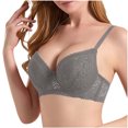 thumbnail image 2 of Byworldtasic Women's Plus Size Minimizer Bras Lace Underwire Push Up Everyday Floral Full Coverage Bralette, 2 of 6