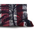thumbnail image 2 of Simply Daisy, 20 x 20 Inch, Thin Stripe Palm, Stripe Print Pillow, Red, 2 of 2