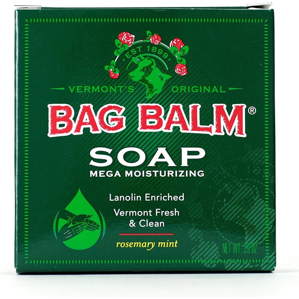 Bag Balm Mega Moisturizing Soap, Rosemary Mint 3.90 oz (Pack of 3)