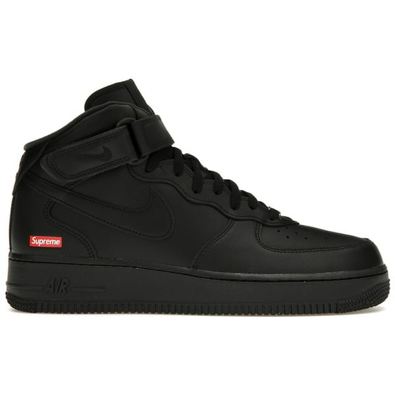 Nike Men's Air Force 1 Mid Supreme Black Basketball Shoes, from StockX