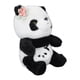 thumbnail image 3 of Linda almohada de felpa de Panda, suave, cómoda, lavable, simulación de Panda, muñeco de peluche de juguete con decoración de flores de 9,8 pulgadas, 3 of 5