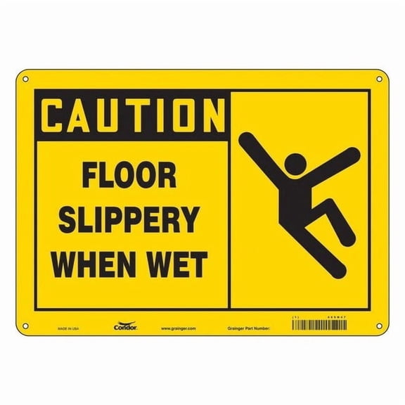 Condor Safety Sign,10 inx14 in,Aluminum 469N47