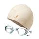thumbnail image 4 of Gafas de natación con tapa de natación gafas de natación visión transparente portátil, sin fugas de gafas de natación anti antiniebla de silicona tapa Beige, 4 of 8