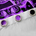 thumbnail image 4 of Homewish Futuristic Purple Gamepad Blackout Curtains Set of 2 (52x84 Each) for Kid, Modern Gaming Gamer Window Curtains, Chic Stripes Ombre Curtains and Drapes, Window Curtains Decor, 4 of 6