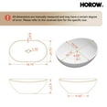 thumbnail image 4 of HOROW Bathroom Vessel Sink, 16'' X 13'' Oval Modern Above Counter Vanity White Porcelain Ceramic, 4 of 10