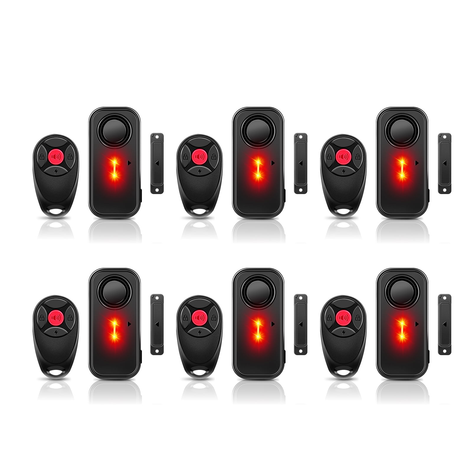 Door Alarm with Remote, GreenCycle 108dB Loud Door and Window Alarms for Pool, Anti-Theft Door Alarms for Kids Safety Home Store Garage Apartment Business Security IP66 Waterproof Indoor/Outdoor,6PK