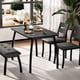 thumbnail image 3 of Yeshouse Juego de comedor industrial retro de madera de 43'' con 4 asientos, banco tapizado y 2 sillas con cojines para estudio, apartamento y cocina, 3 of 9