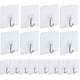 thumbnail image 1 of Ganchos De Pared Adhesivos, Stor Paquete De 16 Ganchos De Pared Sin Clavos Ganchos Transparentes Resistentes para Cocina Baño Puerta Colgador De Techo 22 Libras/10 Kg, 7,2 Cm X, 1 of 5