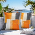 thumbnail image 4 of Outdoor Pillow Cover Black Orange Block Set of 2 Waterproof Throw Pillowcases Modern Abstract Art Decorative Patio Furniture Pillows for Couch Garden Indoor & Outdoor Use, 4 of 9