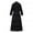 Black, variant on Winter Dresses for Women Lace Wedding Guest Dresses Solid Color Lantern Sleeve Button Round Neck Long Formal Dress
