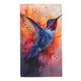 thumbnail image 1 of Fotbe Vibrant Hummingbird Watercolor Art Toalla Premium con Patrón, Toalla de Microfibra de Secado Rápido, Ligera y Altamente Absorbente (27.5x16in), Ideal para Uso Diario, 1 of 6
