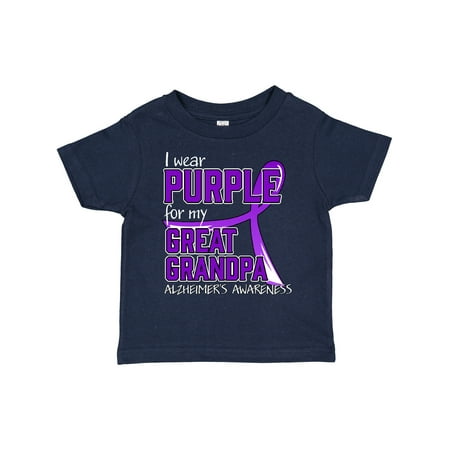 

Inktastic I Wear Purple for My Great Grandpa- Alzheimers Awareness Gift Toddler Boy or Toddler Girl T-Shirt