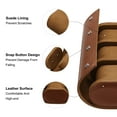 thumbnail image 3 of Estuche de viaje para reloj de cuero Caja para un solo reloj para hombres y mujeres, 3 ranuras, marrón, 3 of 6