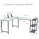 thumbnail image 4 of Escritorio para Computadora en Forma de L Escritorio para Juegos de Computadora Estación de Trabajo de Escritura para Estudio de Oficina en Casa con Escritorio Grand de 168 cm FurnitureR  En forma de L, 4 of 8