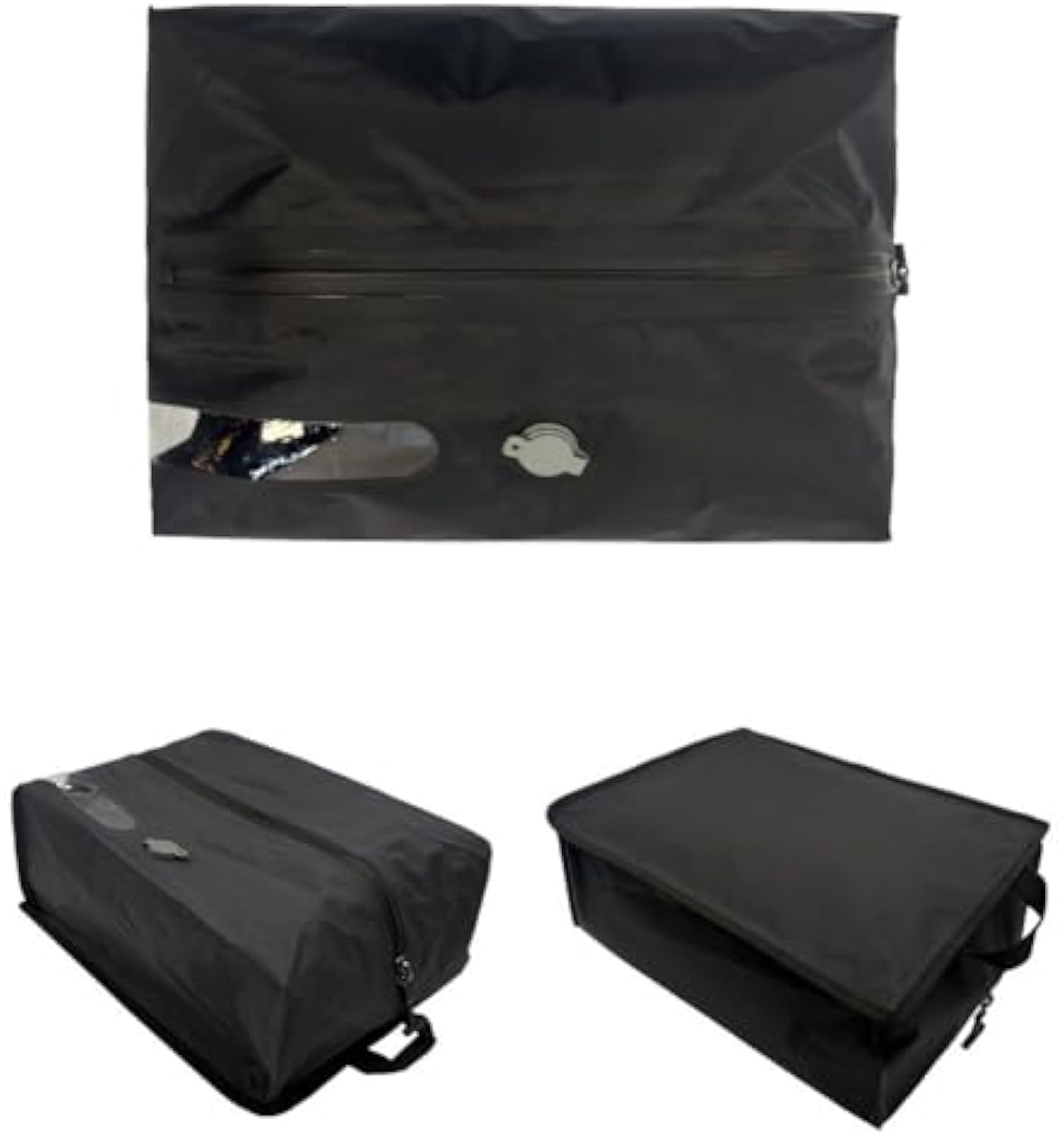 2packbag with Vacuum Bags for Suitcase, Travel Vacuum Bags with Pump Portable USB Electric Saver Backpack Storage Luggage Lightweight Air Compression Seal Packing Save Space(With window,No pump)