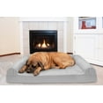 thumbnail image 4 of FurHaven Pet Products Quilted Cooling Gel Top Sofa Pet Bed for Dogs & Cats - Silver Gray, Jumbo Plus, 4 of 13