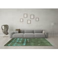 thumbnail image 3 of Ahgly Company Indoor Rectangle Solid Turquoise Blue Modern Area Rugs, 7' x 9', 3 of 4