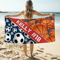 thumbnail image 3 of Personalized Beach Towel for Kids & Adults with Name 400GSM Custom 100% Microfiber Pool Towel Ultra Absorbent Super Soft Towels Personalized Gift for Women Men, 3 of 8