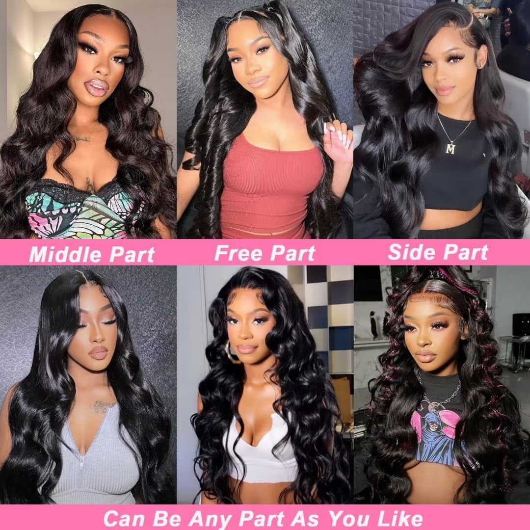 28 Inch Body Wave Lace Front Wigs Human Hair Pre Plucked  display picture 1